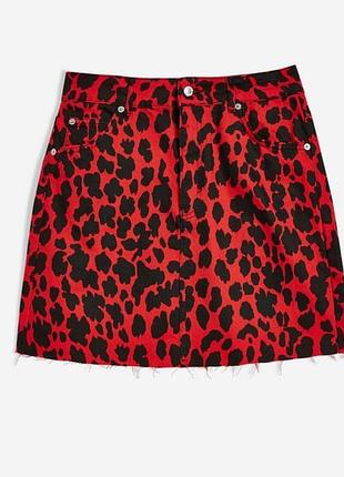 Джинсова яскрава спідниця moto