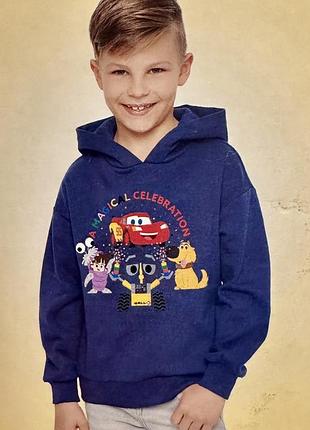 Світшот з капюшоном бавовняний утеплений  100% disney mickey and friends