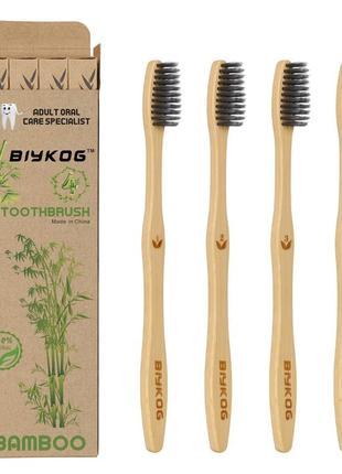 Натуральна бамбукова зубна щітка,дерев'яна щітка, usa