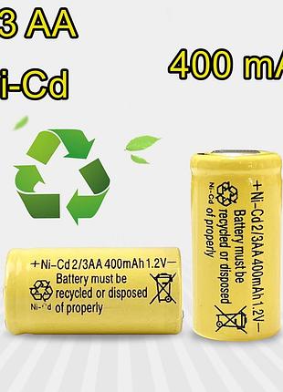 Аккумулятор ni-cd 2/3 aa 400 mah 1.2v