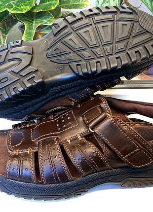 М'які та комфортні прошиті шкіряні сандалії "am shoe" германія! 40 р