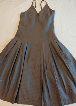 Сарафан для девушки фирма ben sherman размер 34 / xs/ 42 ( украинский 42). цвет шоколадный. длина. - миди.хлопок