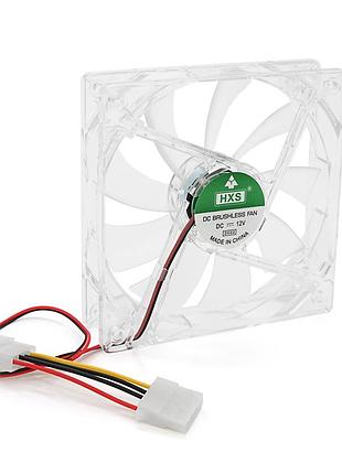 Кулер корпусний 12025 dc sleeve fan 4pin - 120*120*25мм, 12v/0,15a, 1900об/хв, yellow