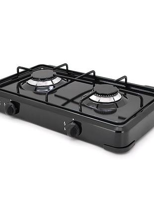 Газова плита floria zln7128, 2 комфорки, black