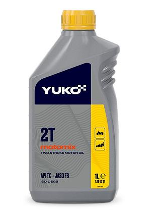 Олія yuko motormix 2t для двотактних бензинових двигунів (генератори 2т, мотокоси, бензопили), каністра 1л,