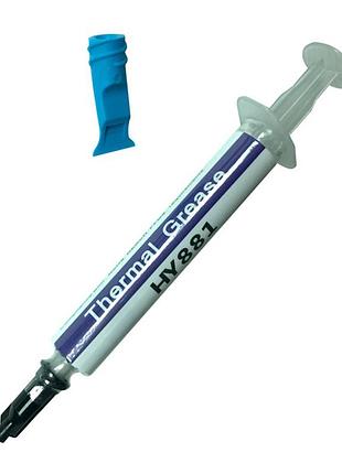 Паста термопровідна hy-881 2g, шприц, grey,> 5,6w / m-k, <0.004 ° c-in² / w, -50 ° ≈340 °, + лопатка, blister