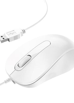 Миша провідна borofone bg4, white, box