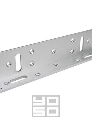 Кутник монтажний yoso z-подібний до ел.магнітному замку (500кг), 185mm, під 15 саморізів ціна за штуку