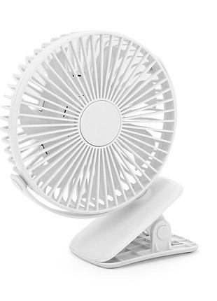Портативний настільний вентилятор yt41016, r*160мм, 3 режими, прищіпка, таймер, вбудований акумулятор, usb