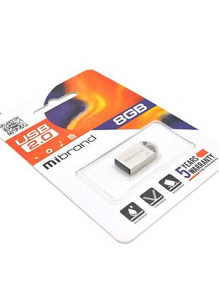 Флеш-накопичувач mibrand lynx, usb 2.0, 8gb, metal design, blister