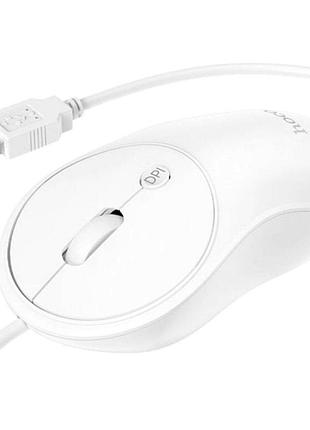 Миша провідна hoco gm13w, 1000dpi, white, box