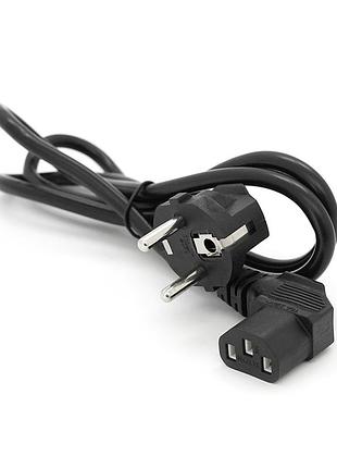 Кабель живлення schuko кутовий pc-186a cee7 / 7-c13, 1.2m, 0.75mm, євровилках під 90 градусів, oem q24/300