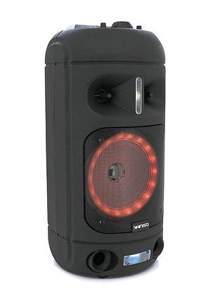 Потужна акустична система з підсвічуванням kimiso qs-a880, 100w, bluetooth мікрофон, вбудований акум 3700mah,