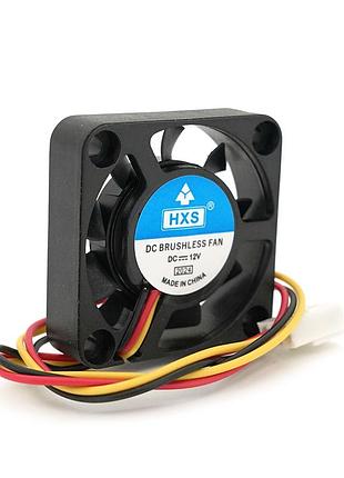 Кулер корпусний merlion 4010, 40x40x10mm, 12v/0.09a, rpm 1500±15%, 3-pin, black, oem
