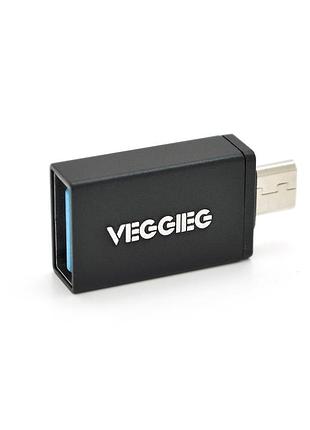 Перехідник veggieg v-ot01 usb2.0(af) otg => microusb(m), black, пакет