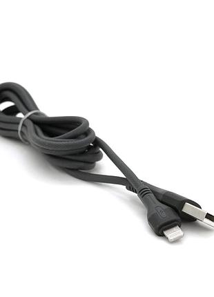 Кабель emy my-742, lighting, 2.4a, black, довжина 1м, box