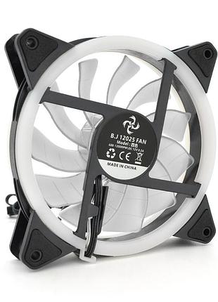Кулер корпусний 12025 dc sleeve fan 4pin - 120*120*25мм, 12v, 1200об/хв, rgb, двосторонній
