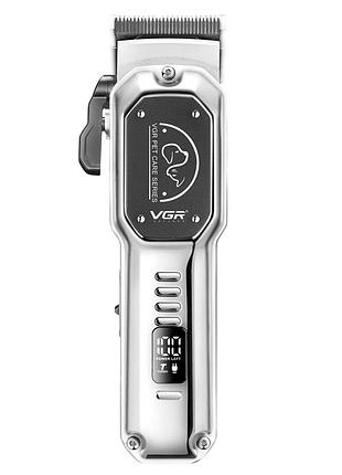 Акумуляторна машинка для стрижки тварин vgr v-201, 4 насадки, led display, box