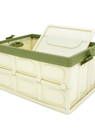 Органайзер пластиковий з кришкою у багажник автомобіля, 400x280х230mm, green
