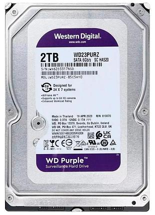 Жорсткий диск western digital purple 2tb 64mb 5400rpm wd23purz 3.5 sata iii