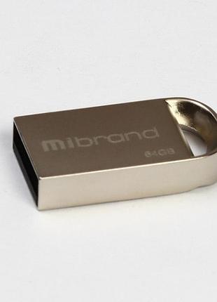 Флеш-накопичувач mibrand lynx, usb 2.0, 64gb, metal design, blister
