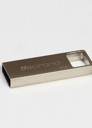 Флеш-накопичувач mibrand shark, usb 2.0, 8gb, metal design, blister