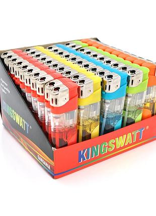 Запальничка kw-08+ліхтарик, упаковка 50шт, ціна за упаковку, mix color