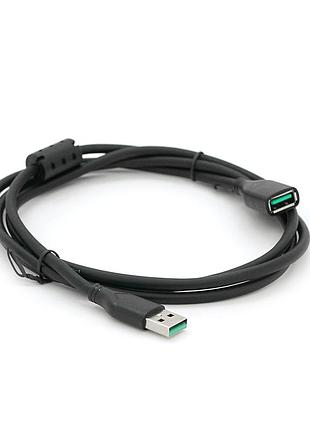 Подовжувач veggieg v-u105, usb 2.0 am/af, 1,0m, black, пакет