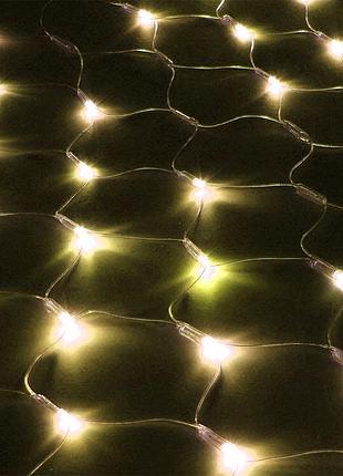 Гірлянди 120led (сітка) yellow, 1,5*1,2 метрa, прозора ізоляція, box