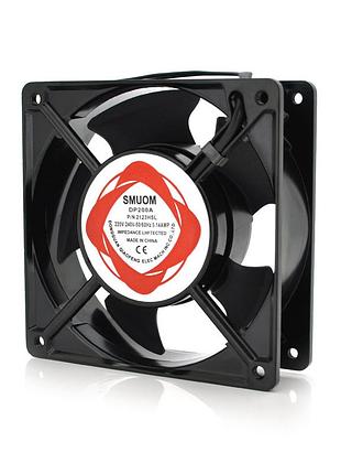 Кулер для охолодження серверних бп smuom 12038 dc sleeve fan під пайку - 120 * 120 * 38мм, 220v, 2600об / хв,