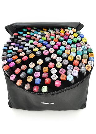 Набір двосторонніх скетч-маркерів для малювання touch 168шт.