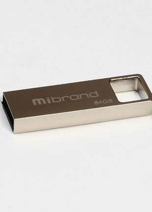 Флеш-накопичувач mibrand shark, usb 2.0, 64gb, metal design, blister