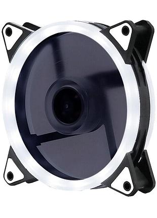 Кулер корпусний 12025 dc sleeve fan 3pin + 4pin - 120*120*25мм, 12v, 1100об/хв, white, двосторонній