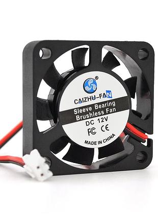 Кулер корпусний caizhu-fan 4010, 40x40x10mm, 12v/0.05a, rpm 6500±10%, 2-pin, black, oem