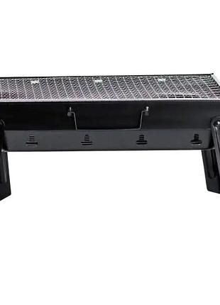 Мангал переносной складной с решеткой 43×30×23.5 см hp450m