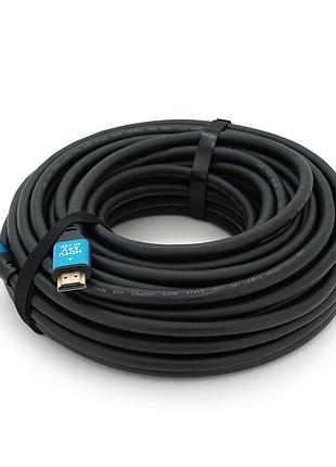 Кабель merlion hdmi-hdmi 4kx2k ultra hd, 15.8m, v2,0, круглий black, конектор blue, blister-box, q20