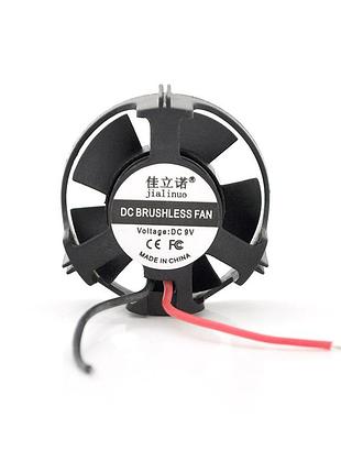 Кулер корпусний jln3010, 30x30x10mm, 9v/0.08a/0.7w, 2-pin, під пайку, black, oem.