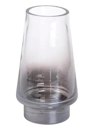 Стеклянная ваза для цветов 1.1 л декоративная прозрачная ваза для букета 21 см hp-10-3