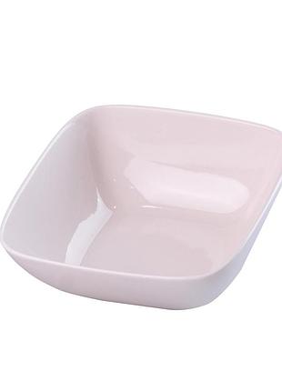 Тарілка глибока квадратна з порцеляни 15х15 см 500 мл hp600