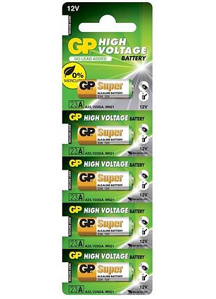 Батарейка gp super 23ae-2c5, лужна a23, 5 шт у блістері, ціна за блістер