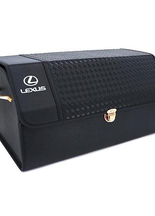 Складаний шкіряний автомобільний органайзер 600*360*340 мм, black