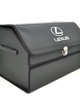Складаний шкіряний автомобільний органайзер 500*360*340 мм, black