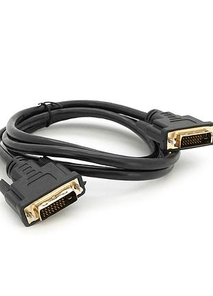 Кабель merlion dvi-dvi 1.5m, без обплетення, black, 24/24pin, (пакет) q200