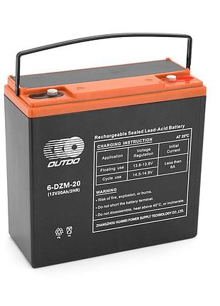 Мотоакумулятор мото outdo 6-dzm-20 gel (12v 20a)( 180 х 78 х 170)