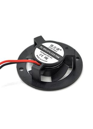 Кулер корпусний jln3510, 35x35x10mm, 9v/0.18a/0.8w, 2-pin, під пайку, black, oem