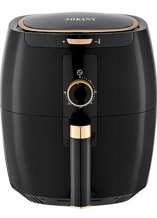 Аерогриль-фрітюрниця sokany sk-8027 на 6.5 літрів 1300 вт чорна