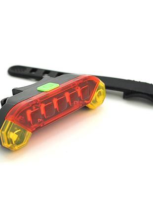 Задній стоп для велосипеда qx-w03, 4 режими, вбудований акумулятор, кабель usb, red, box