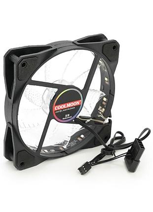Кулер корпусний 12025 dc sleeve fan 4pin - 120 * 120 * 25мм, 12v, 1100об / хв, 15led, rgb