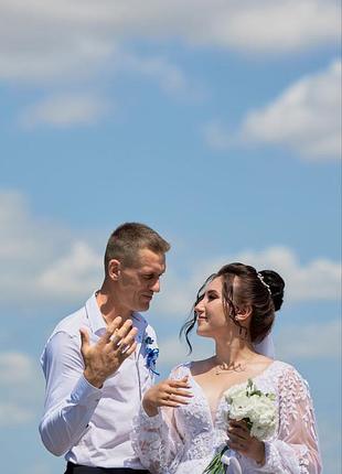 Блискуча весільна сукня😍