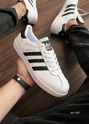Кроссовки мужские 41-46 adidas gazelle white black